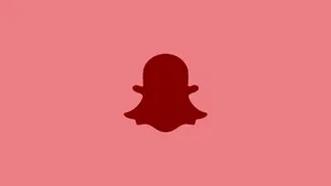 Red Snapchat Logo Design Wallpaper