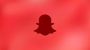 Red Snapchat Logo Icon Wallpaper
