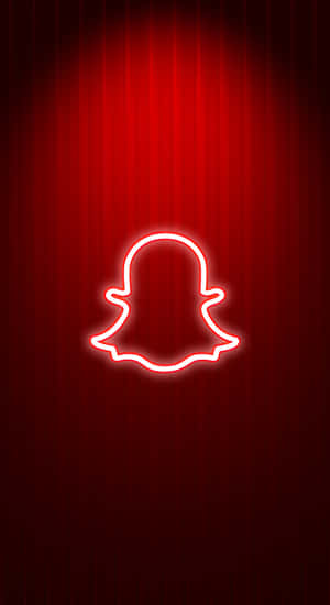Red Snapchat Logo Neon Wallpaper