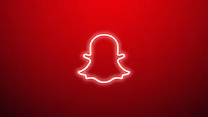 Red Snapchat Logo Neon Wallpaper