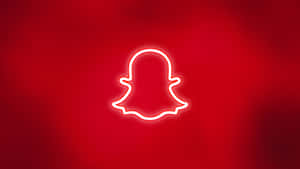 Red Snapchat Logo Neon Wallpaper