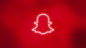 Red Snapchat Logo Neon Wallpaper