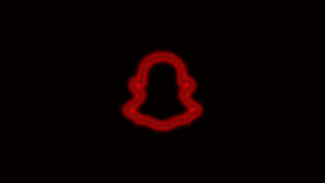 Red Snapchat Logo Neon Wallpaper