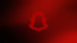Red Snapchat Logo Neon Wallpaper