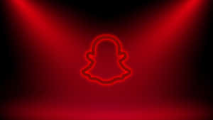 Red Snapchat Logo Neon Wallpaper