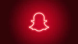Red Snapchat Logo Neon Wallpaper
