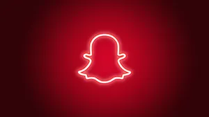 Red Snapchat Logo Neon Wallpaper