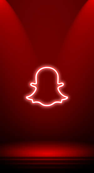 Red Snapchat Logo Neon Wallpaper