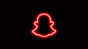 Red Snapchat Logo Neon Wallpaper