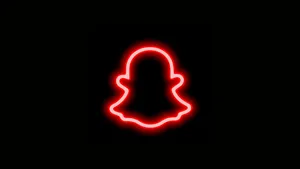 Red Snapchat Logo Neon Wallpaper