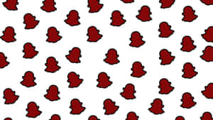 Red Snapchat Logo Pattern Wallpaper