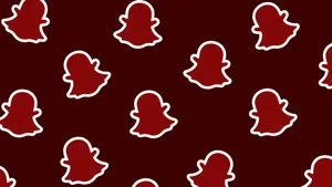 Red Snapchat Logo Pattern Wallpaper