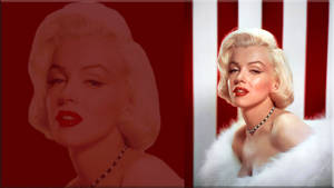 Red Stripes Marilyn Monroe Fanart Wallpaper