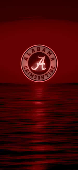 Red Sunset Alabama Football Logo Wallpaper