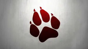 Red Tiger Paw Print Wallpaper