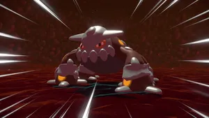 Red-tinted Image Of Heatran Wallpaper