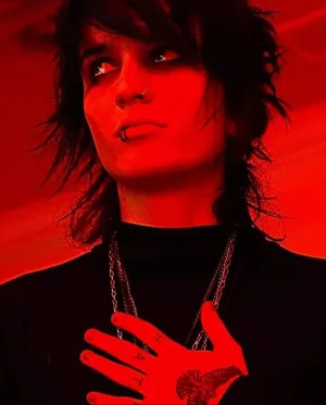 Red Tinted Portraitof Individual Wallpaper