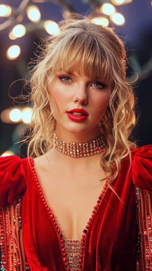 Red Velvet Swift Christmas Glamour Wallpaper