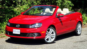 Red Volkswagen Eos Convertible Wallpaper