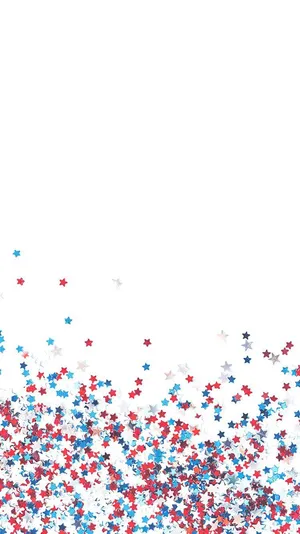 Red White Blue Star Confetti Wallpaper