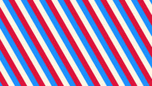 Red White Blue Striped Pattern Wallpaper