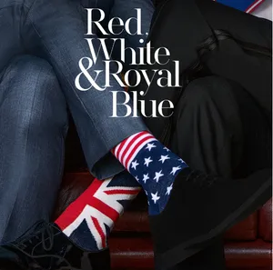 Red White Royal Blue Book Cover Wallpaper