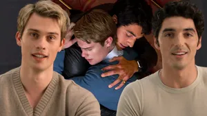 Red White Royal Blue Cast Collage Wallpaper