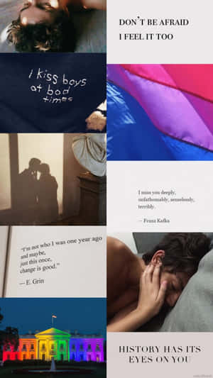 Red White Royal Blue Inspiration Collage Wallpaper