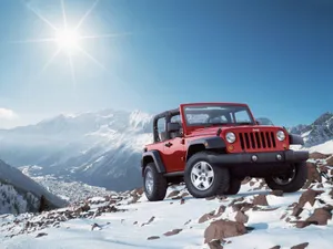 Red Wrangler Jeep Wallpaper