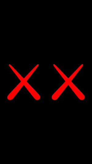 Red X Eyes Kaws Pc Wallpaper