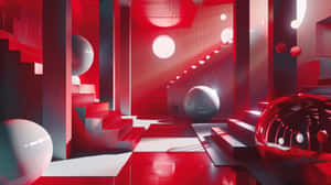 Red Y2 K Aesthetic Interior Design Wallpaper