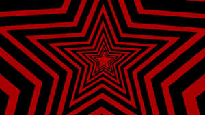 Redand Black Optical Illusion Star Wallpaper