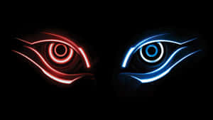 Redand Blue Neon Eyes Wallpaper