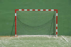 Redand White Goalposton Green Field.jpg Wallpaper