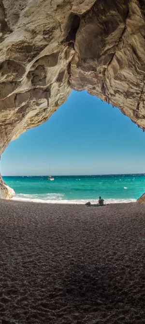 Redmi Note 10 Beach Cave Wallpaper