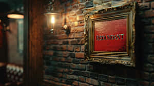 Redundant Signin Vintage Frame Wallpaper