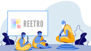 Reetro Team Retrospective Meeting Illustration Wallpaper