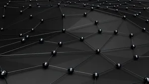 Refined And Modern Glossy Black Finish Wallpaper