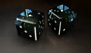 Reflective Diceon Table Wallpaper