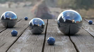 Reflective Spheres Depth Effect Wallpaper