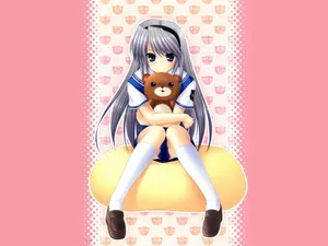 Reflective Tomoyo Sakagami Staring At The Horizon Wallpaper