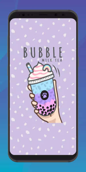 Refresh Your Day With A Tasty Bubble Tea Anime Wallpaper