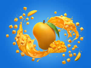 Refreshing Blue Mango Smoothie Wallpaper