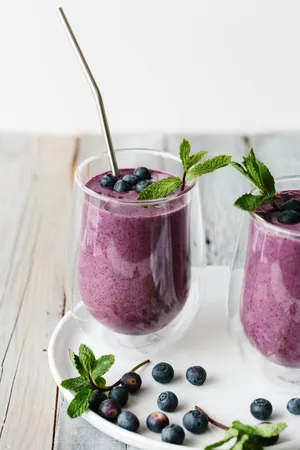 Refreshing & Delicious Blueberry Smoothie Wallpaper
