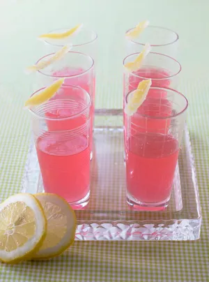 Refreshing Glass Of Pink Lemonade On A Sunny Day Wallpaper
