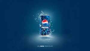 Refreshing Pepsi Soft Drink With Ice Water Effect Wallpaper