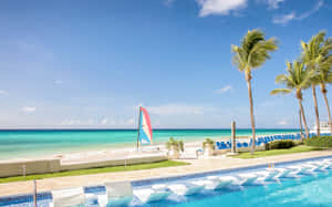 Refreshing Sea Breeze At A Beautiful Beach Wallpaper