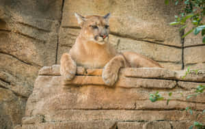 Regal Mountain Lion Resting Wallpaper