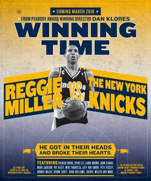 Reggie Miller In Action Against New York Knicks Wallpaper