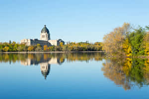 Regina Legislative Building Autumn Reflection Wallpaper